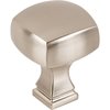 Jeffrey Alexander 1-1/8" Overall Length Satin Nickel Square Audrey Cabinet Knob 278SN